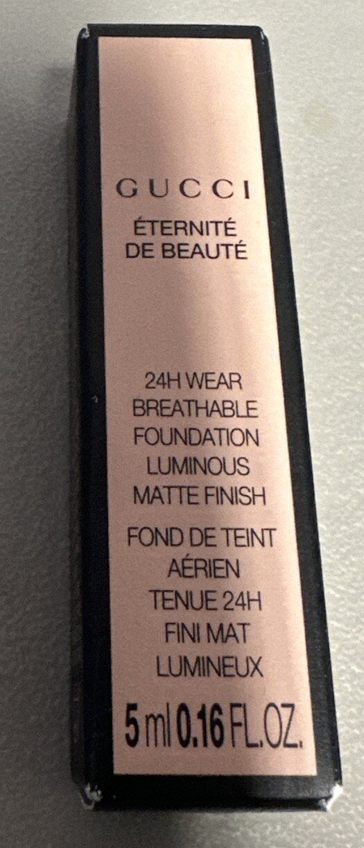 GUCCI 24H WEAR BREATHABLE FOUNDATION LUMNOUS MATTE FINISH “MEDIUM 330W” 5ML NIB
