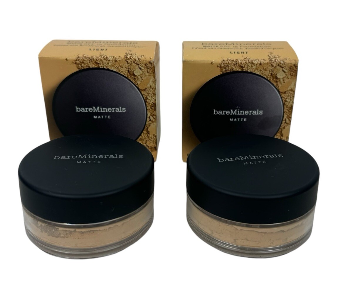 BareMinerals Matte Foundation Light 6g SPF 15 Lot of 2
