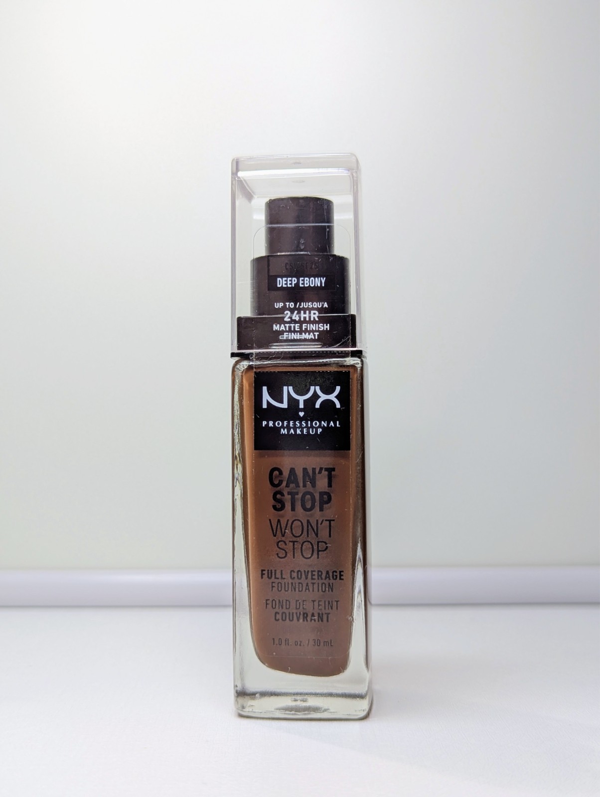 NYX Can’t Stop Won’t Stop Fondation Ebony Chestnut Cocoa Mahogany Honey