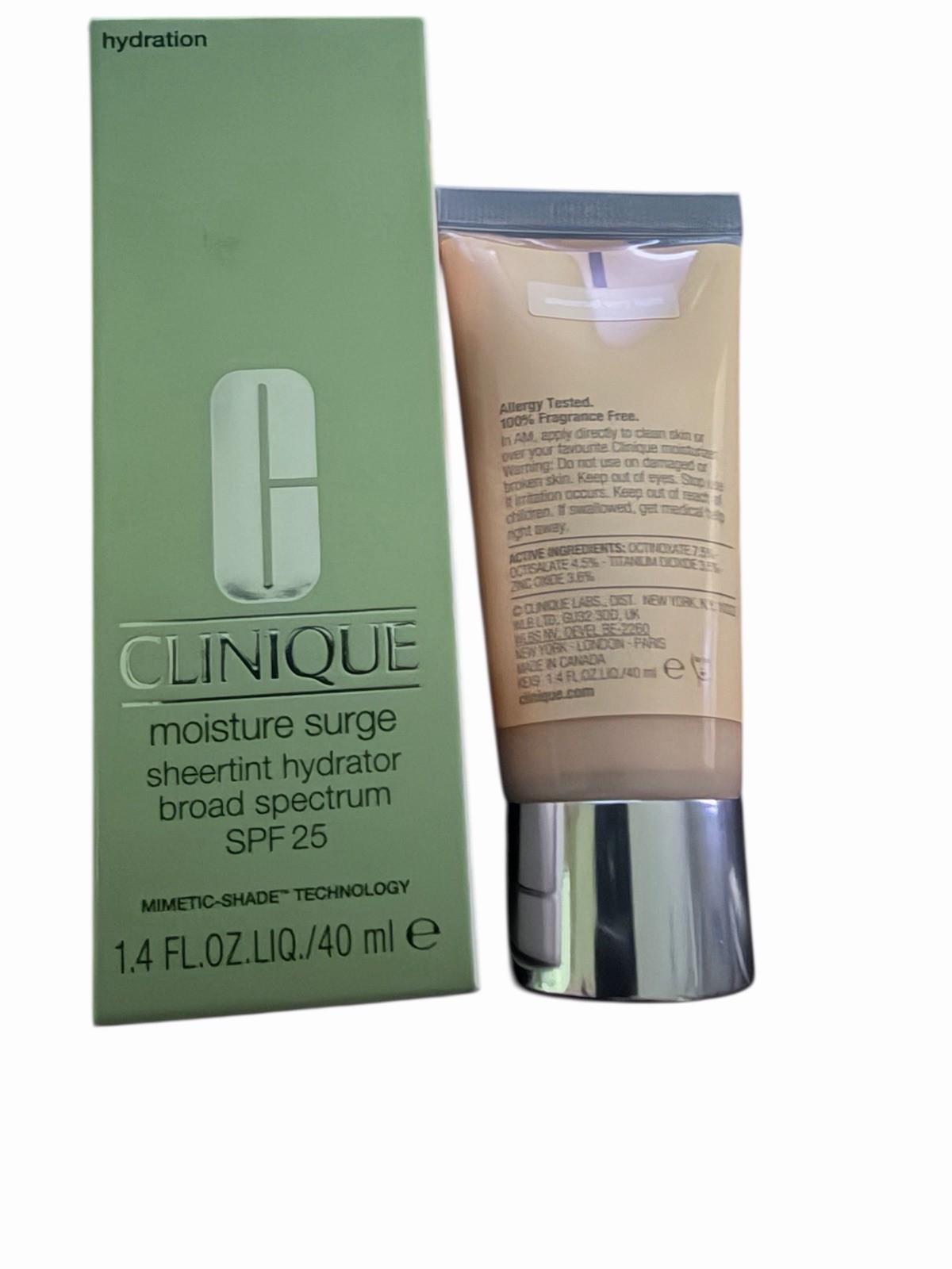 Clinique Moisture Surge Sheertint Hydrator SPF 25 Universal Very Light 1.4oz NEW