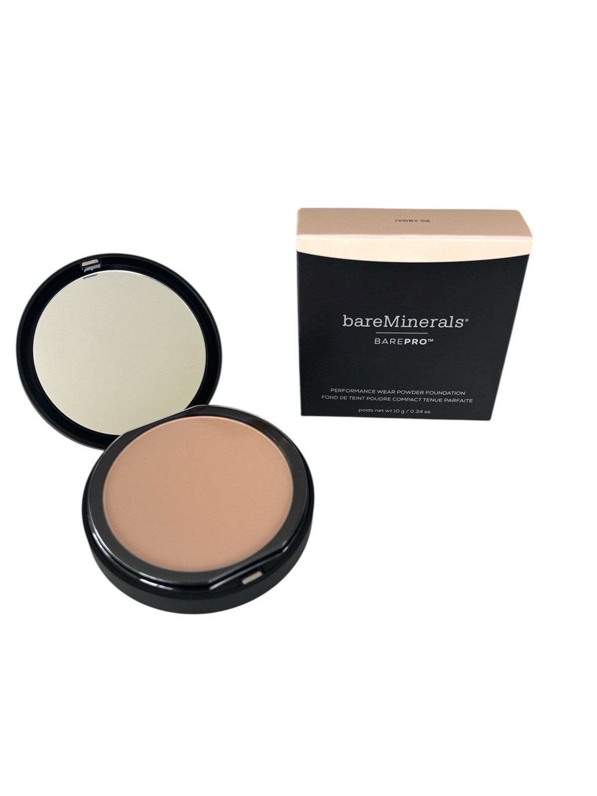 BareMinerals BarePro Performance Wear Powder Foundation Ivory02 New 0.34oz