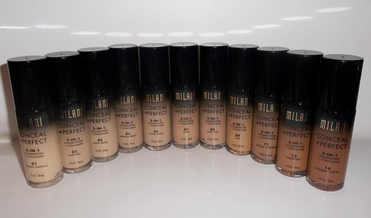 Milani Conceal + Perfect 2-In-1 Liquid Foundation + Concealer 1oz YOU CHOOSE