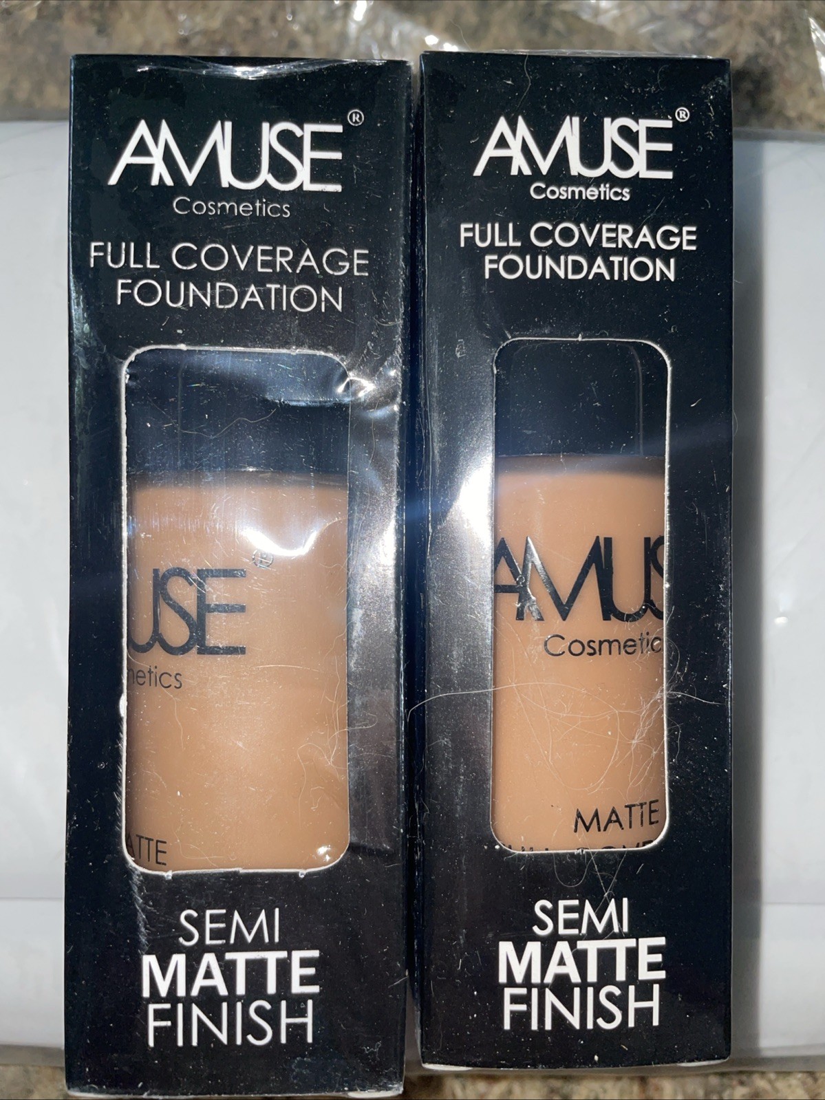 Amuse Cosmetics Full Coverage Foundation Semi Matte Finish COCOA 1.75oz 2 New