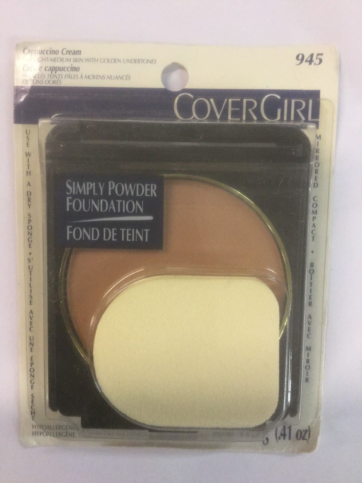 CoverGirl Simply Powder Foundation #945 CAPPUCCINO CREAM ORIGINAL FORMULA NEW.