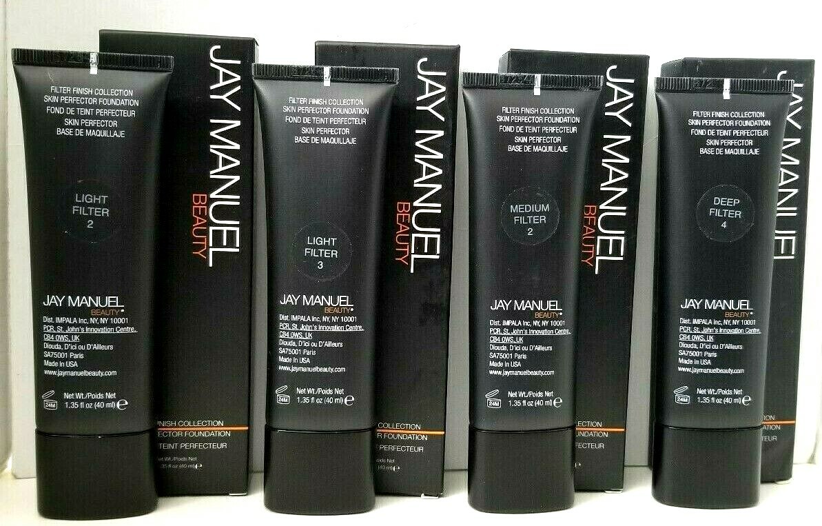 JAY MANUEL Filter Finish Collection Skin Perfector Foundation 1.35 PICK UR SHADE