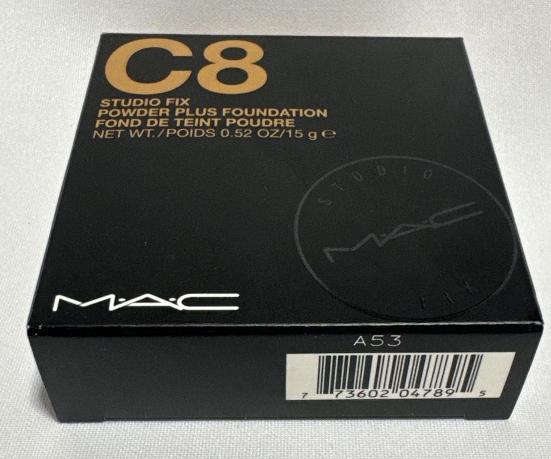 MAC Studio Fix Powder Plus Foundation Shade C8 Full Size 15g Original Formula