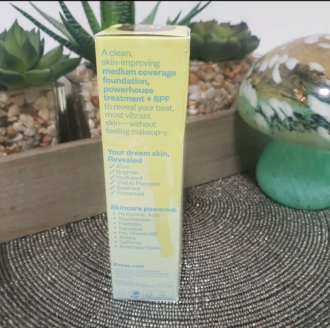KOSAS-REVEALER SKIN IMPROVING FOUNDATION ~RICH DEEP COOL 420~SPF 25, SEALED