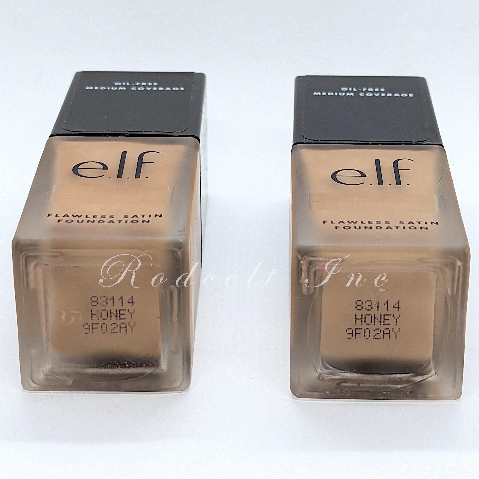 Elf Flawless Finish Oil-Free Flawless Satin Foundation #410 Honey 2-PACK Sealed!
