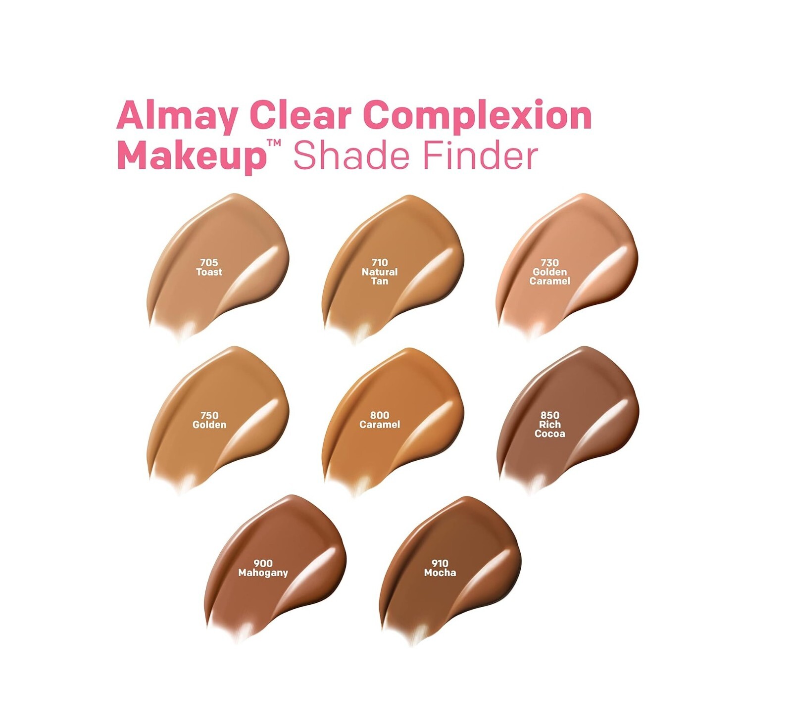 Almay Clear Complexion Acne Foundation with Salicylic Acid, 750 Golden, 4 Pack