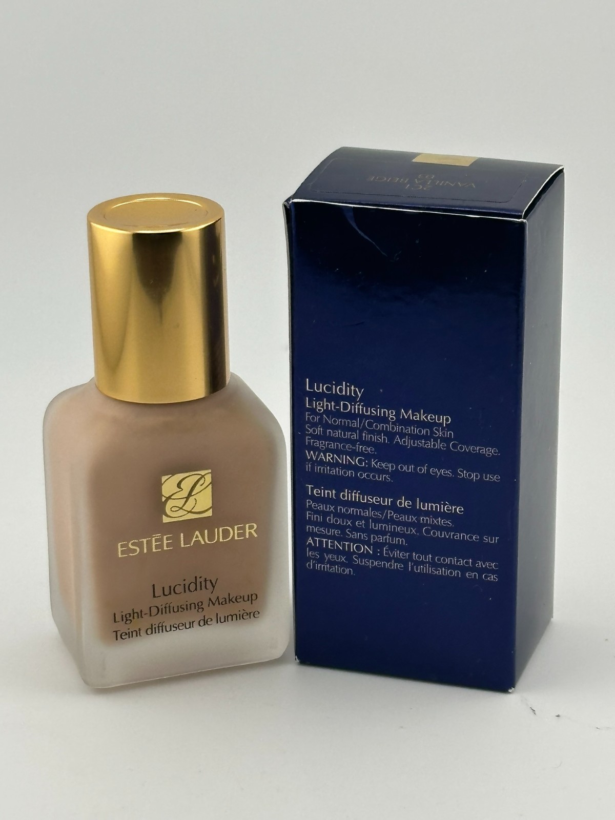 Estee Lauder Lucidity Light-Diffusing Makeup Foundation 2C1 Vanilla Beige 03 NEW