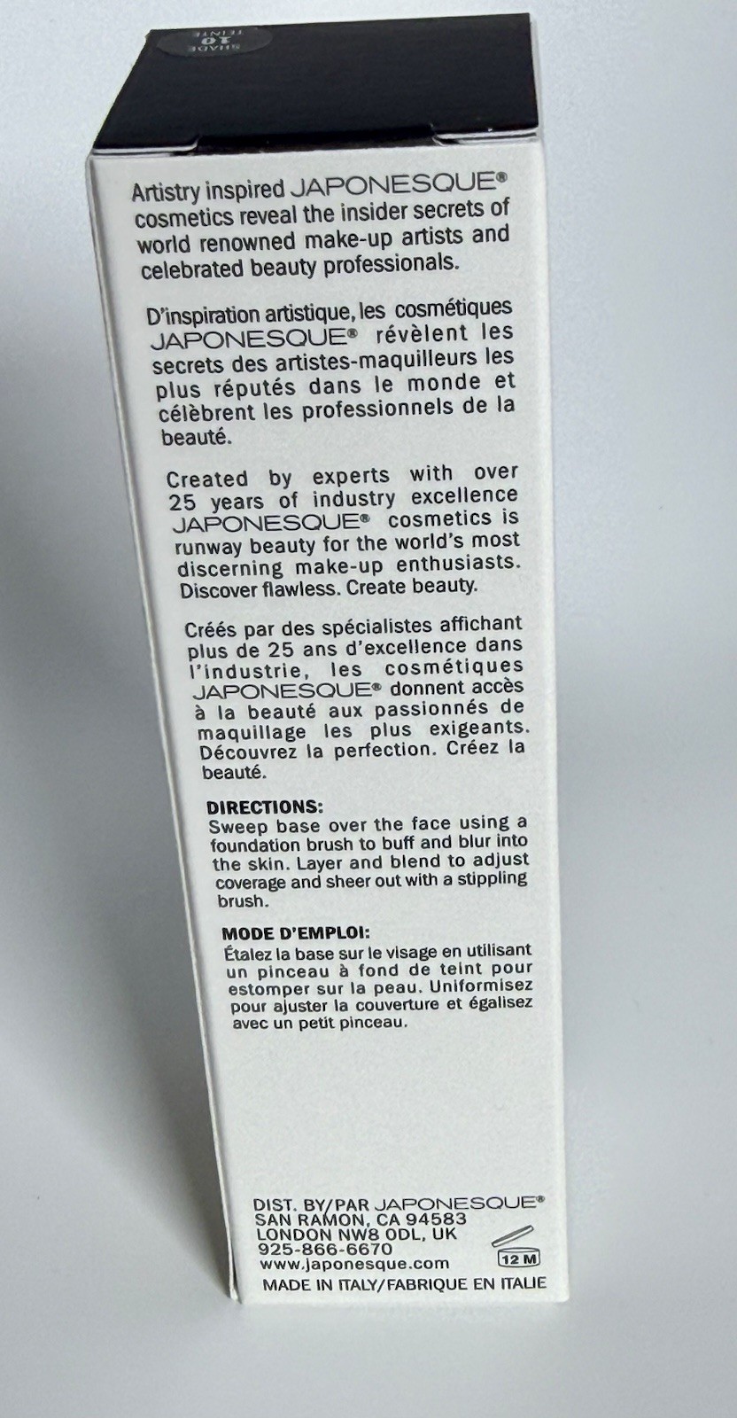 Japonesque Luminous Liquid Foundation Shade 10 New In Box 0.84 fl oz