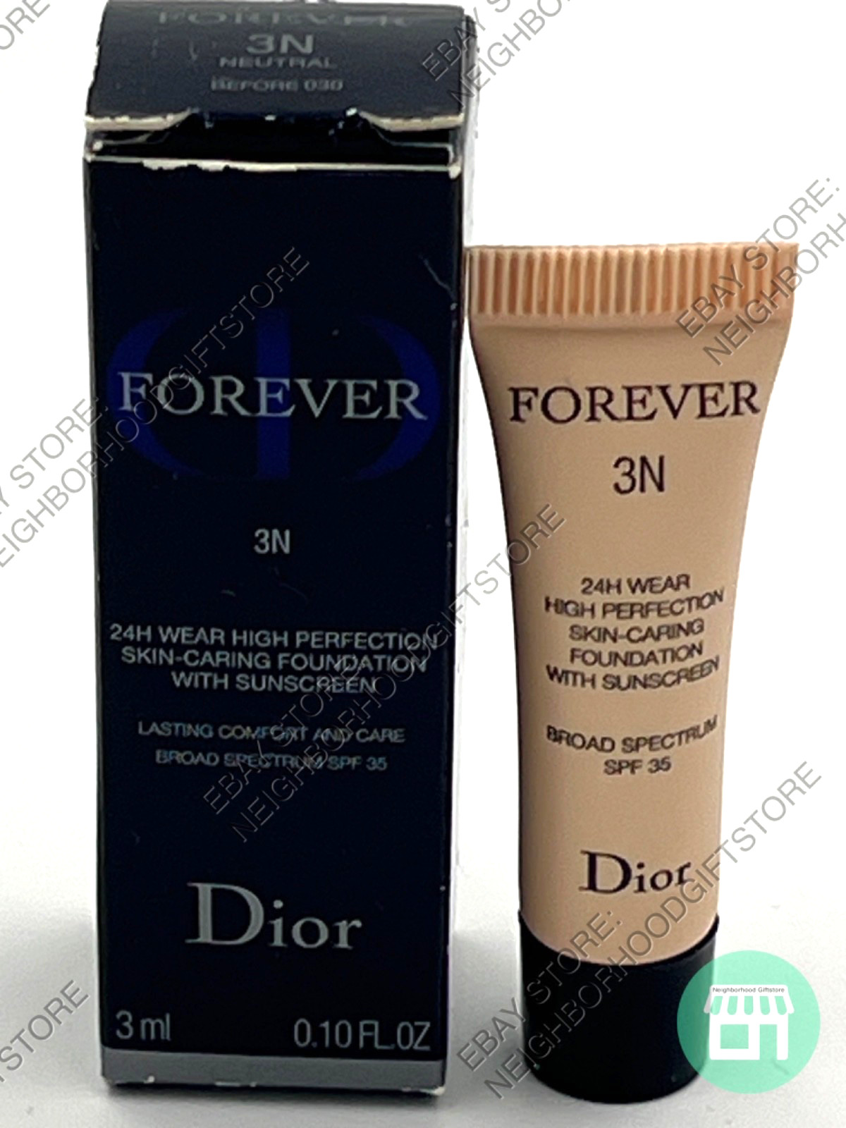Dior Forever Foundation w/ Sunscreen 3N Neutral 3mL/ .10oz Travel Mini-AUTHENTIC