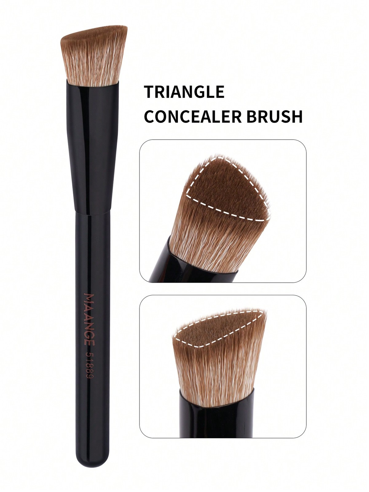 Black Triangle Concealer Brush For Face Makeup Travel Tool 1 Pc