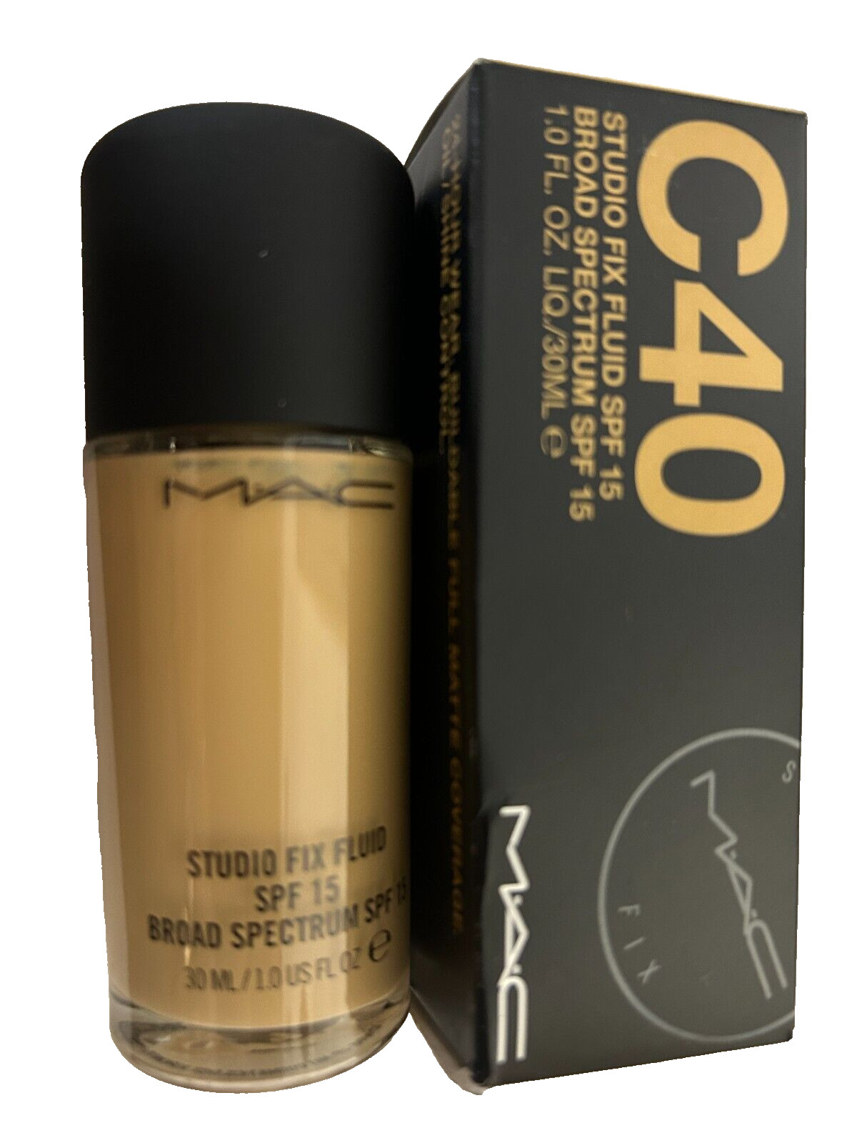 MAC STUDIO FIX FLUID SPF 15 #C40 – 1fl oz/30mL – NIB