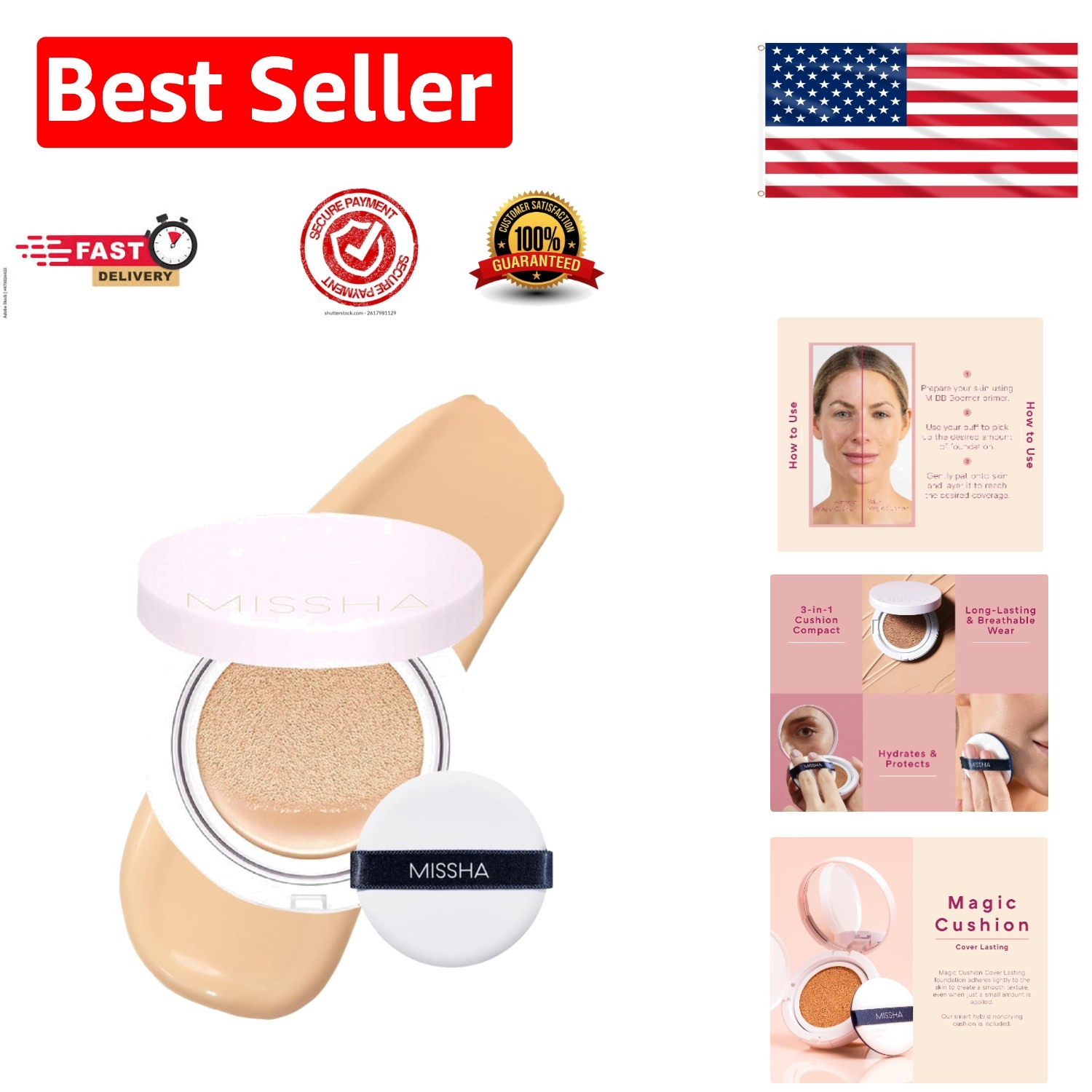 Magic Cushion Foundation No.23 – Flawless Coverage & SPF 50 for Radiant Skin