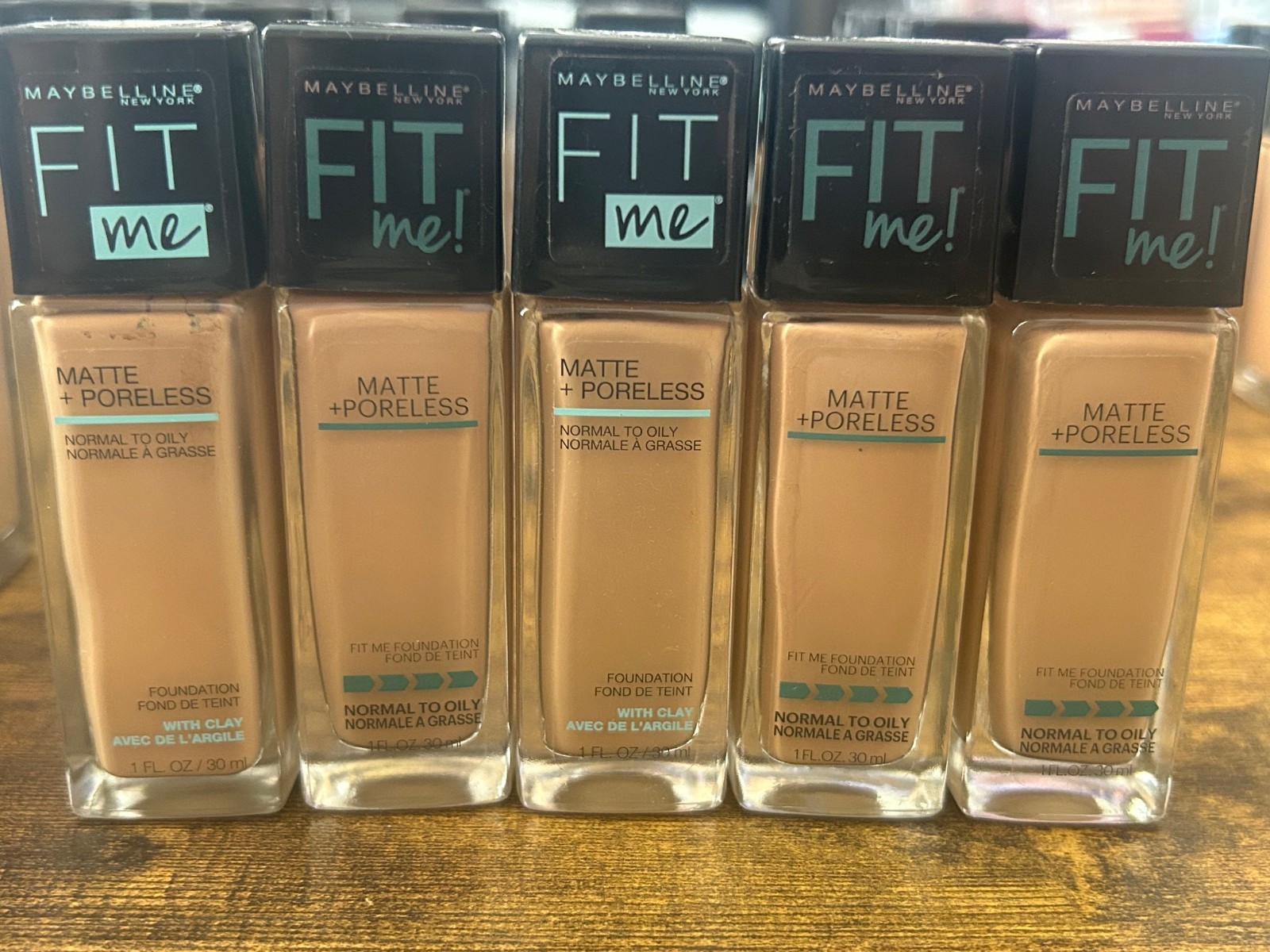 Maybelline Fit Me! Matte + Poreless Foundation 310 Sun Beige Lot Of 5