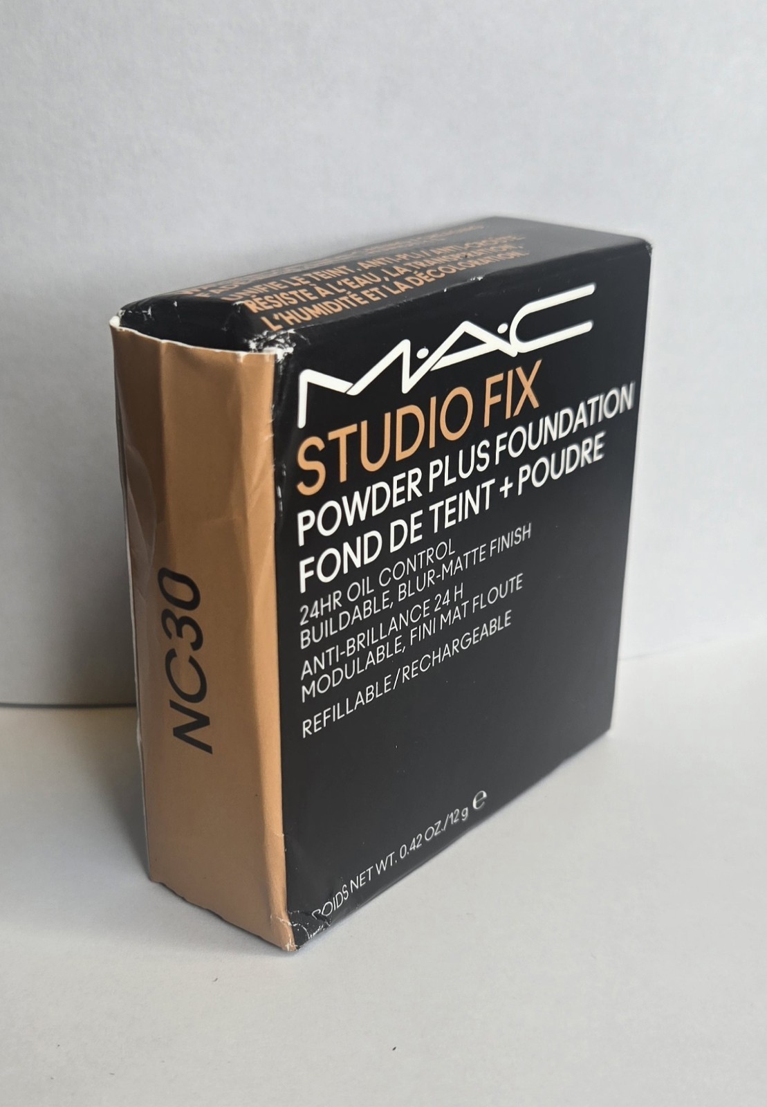 MAC Studio Fix Powder Plus Foundation – 24 Hr Oil Control – NC30 0.42oz *NEW*