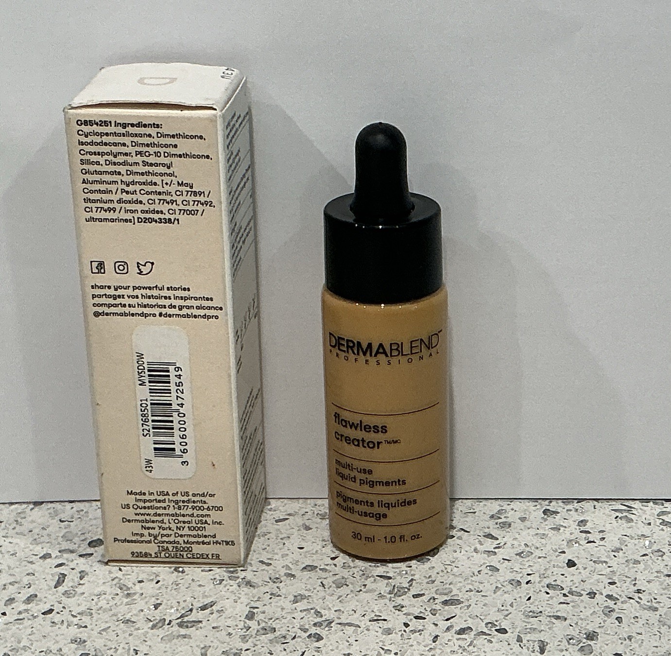 Dermablend Flawless Creator Multi-Use Liquid Pigments 43W 30 ML – 1 OZ NIB