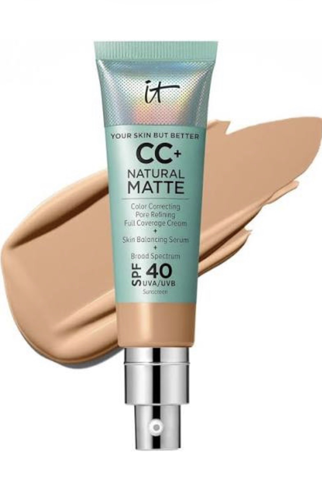 It Cosmetics CC Oil-Free Matte Cream SPF40 Medium, 1.08 oz