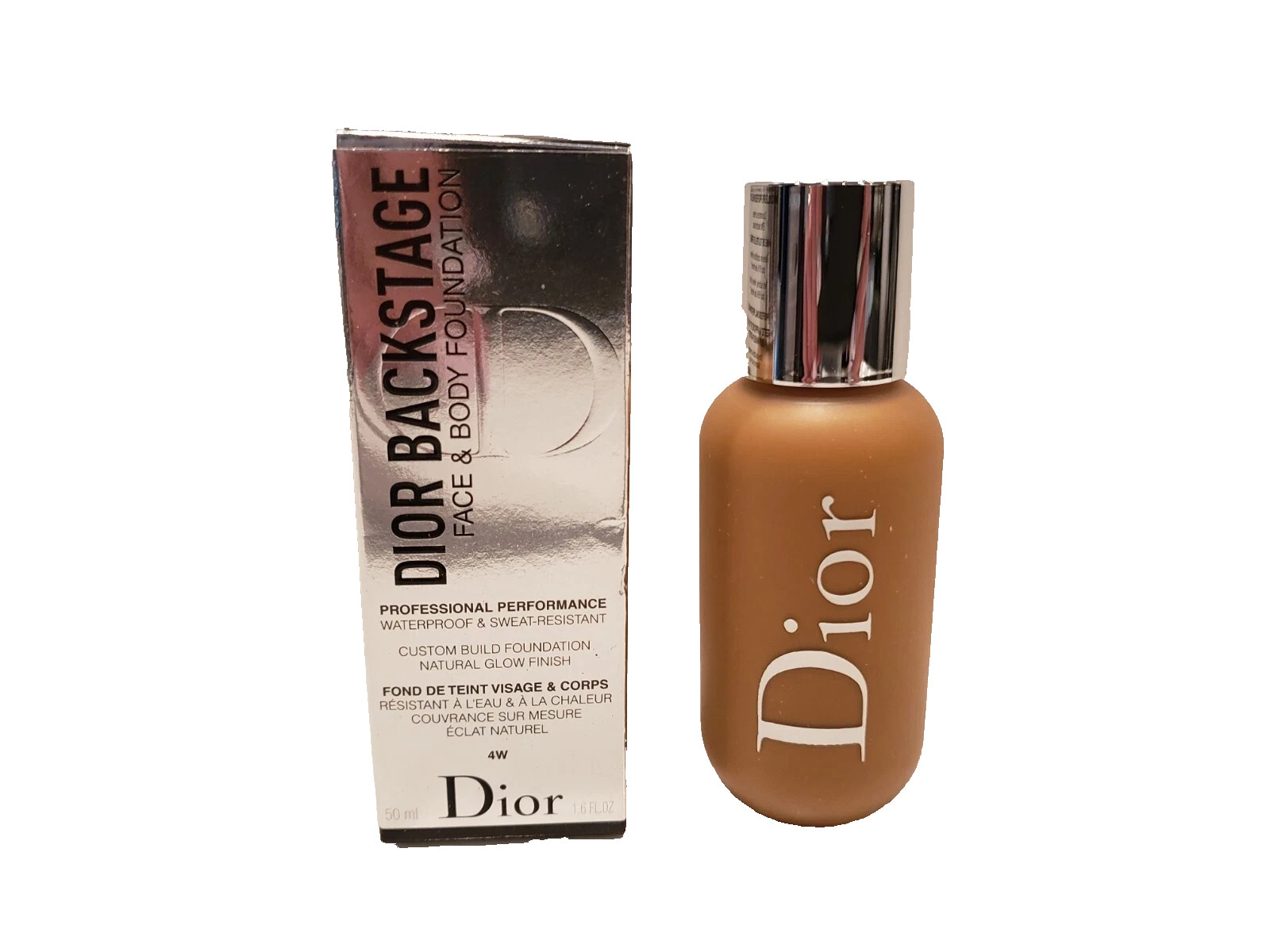 DIOR BACKSTAGE FACE & BODY FOUNDATION – 4W WARM – 1.7 OZ/50ML IN BOX