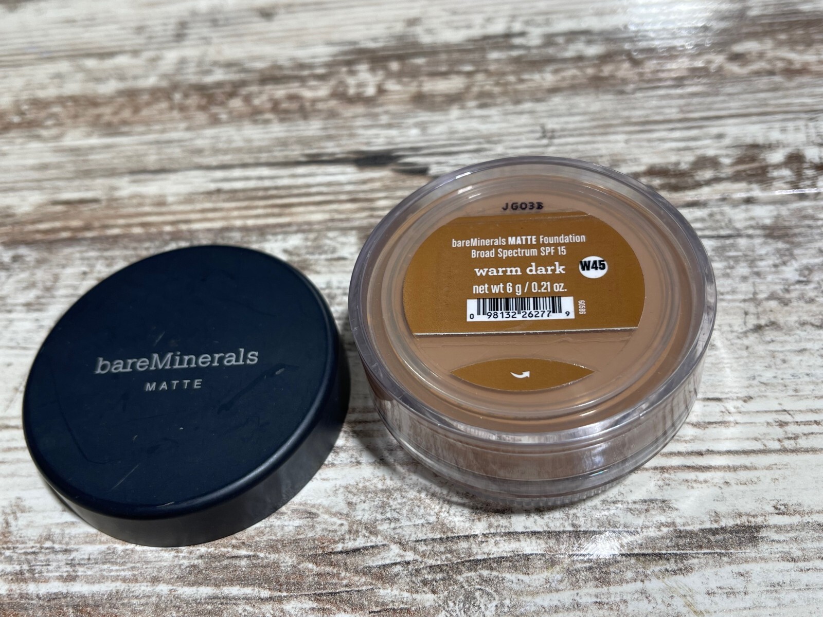bareMinerals Matte Foundation Broad Spectrum SPF 15 Warm Dark 26 0.21 oz, New