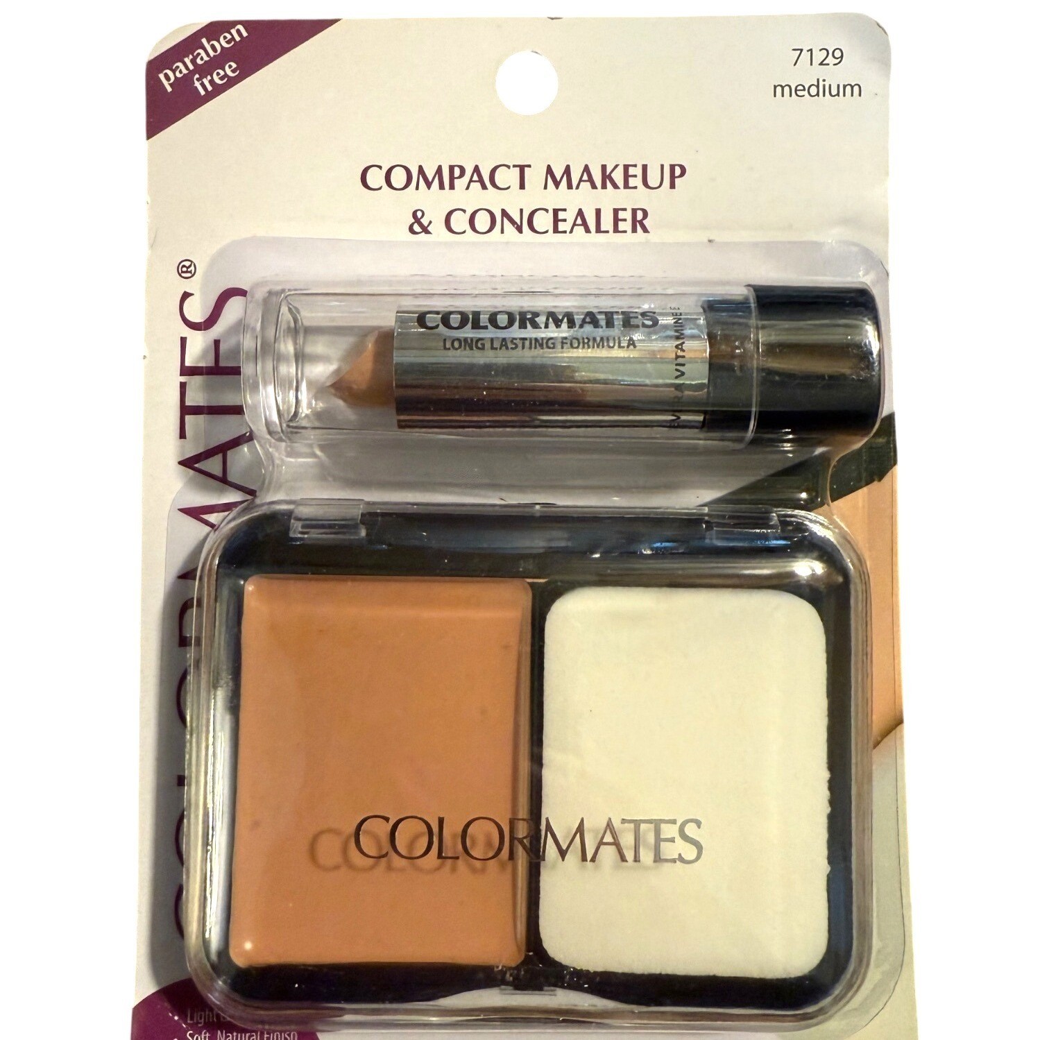 Colormates Compact Makeup And Concealer Medium Long Lasting Formula Paraben Free