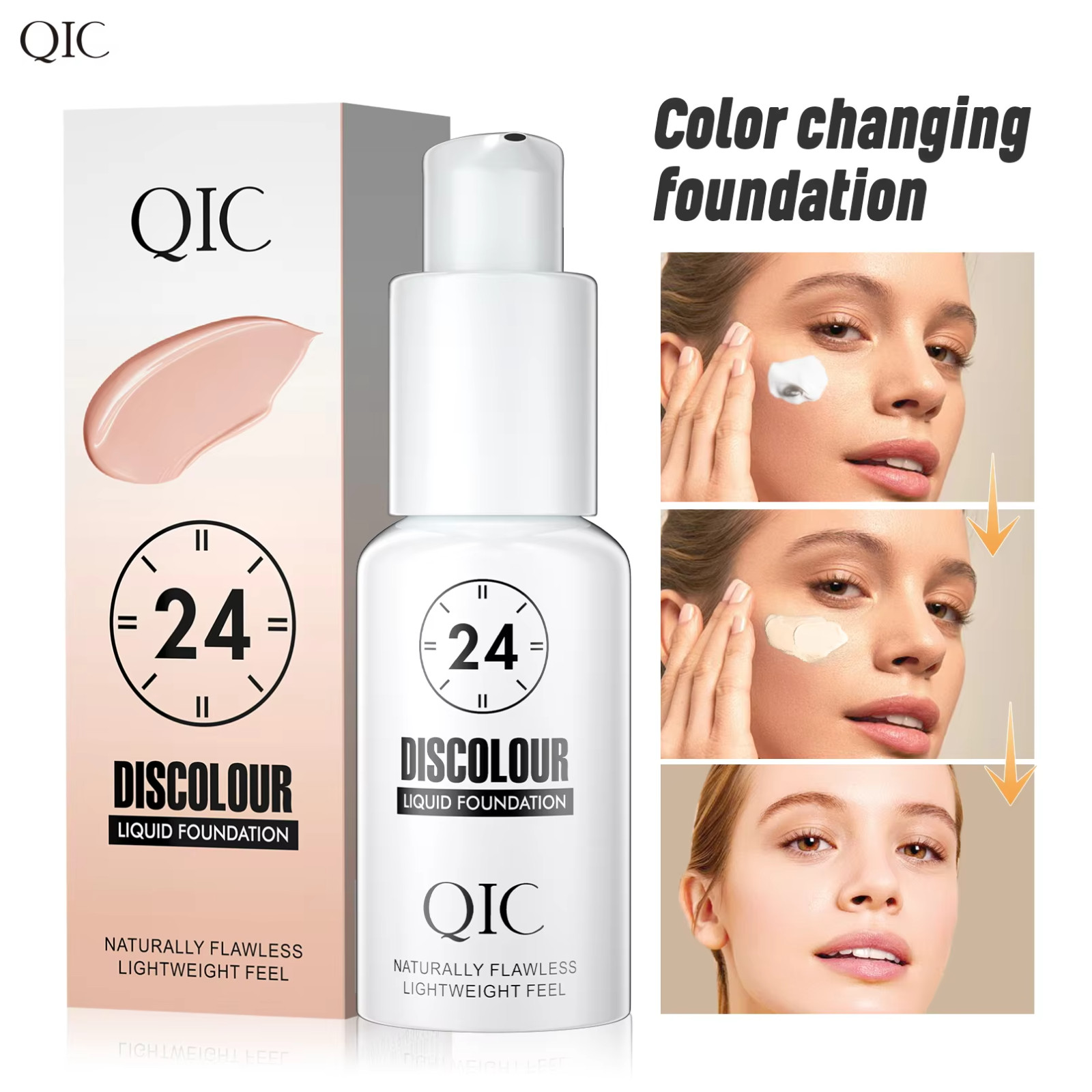 Color Changing Foundation Liquid Hydrating Concealer Soft Matte Long Lasting
