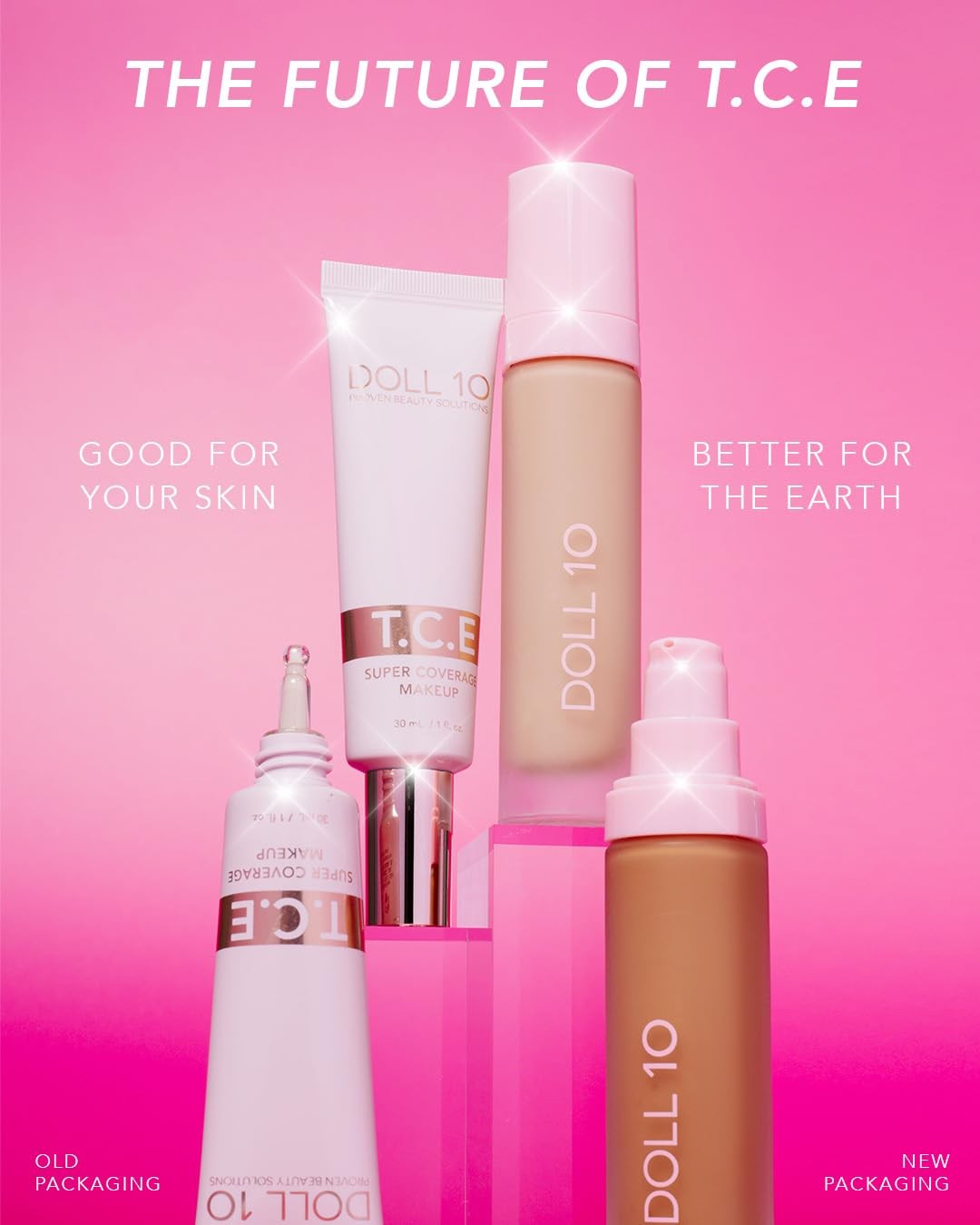 Doll 10 T.C.E. Foundation 1 Fl Oz Full Coverage Makeup Primer Vegan Cruelty Free