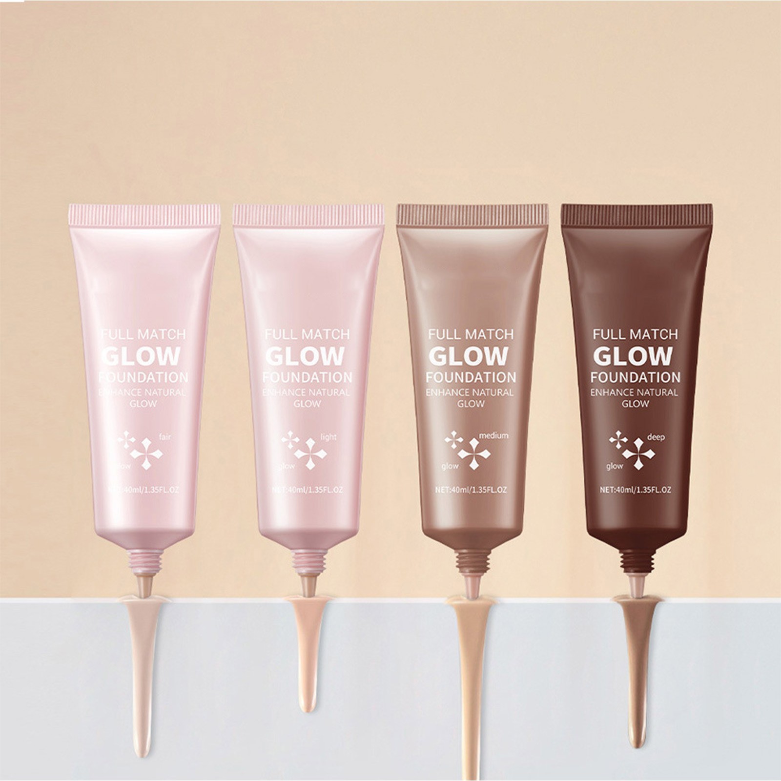 1Pcs Shimmery Liquid Foundation Long-lasting Glow Foundation Fluid Foundation