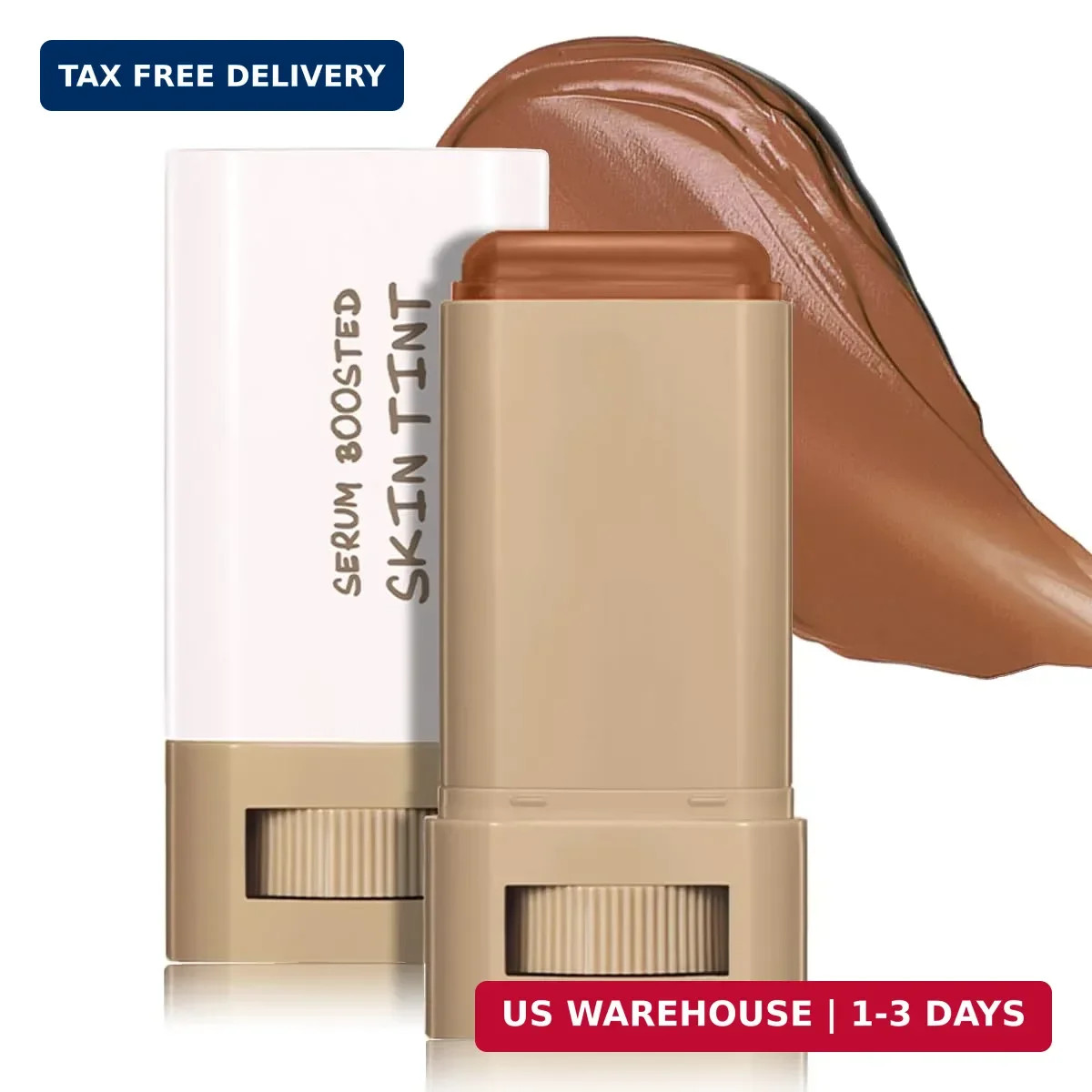 6 Colors Foundation Stick Beauty Balm Serum Boosted Skin Tint, Long-Lasting Cove
