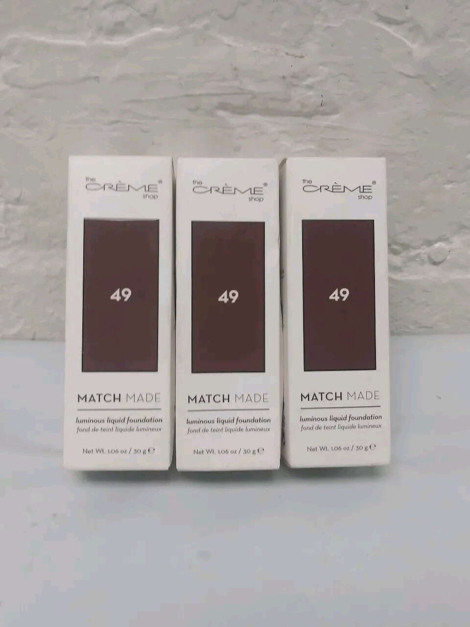 The Creme Shop Match Made Luminous Liquid Foundation 49 X3