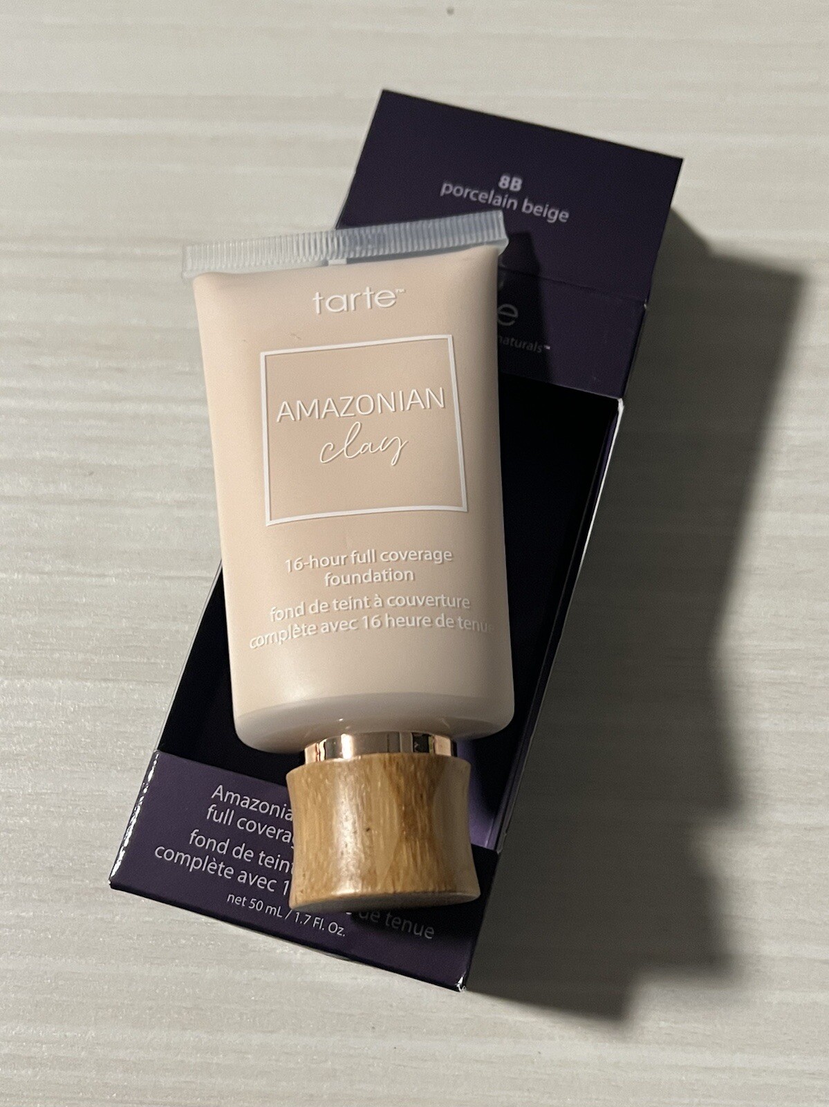 tarte Amazonian Clay Full Coverage Foundation 8B Porcelain Beige Full Size!