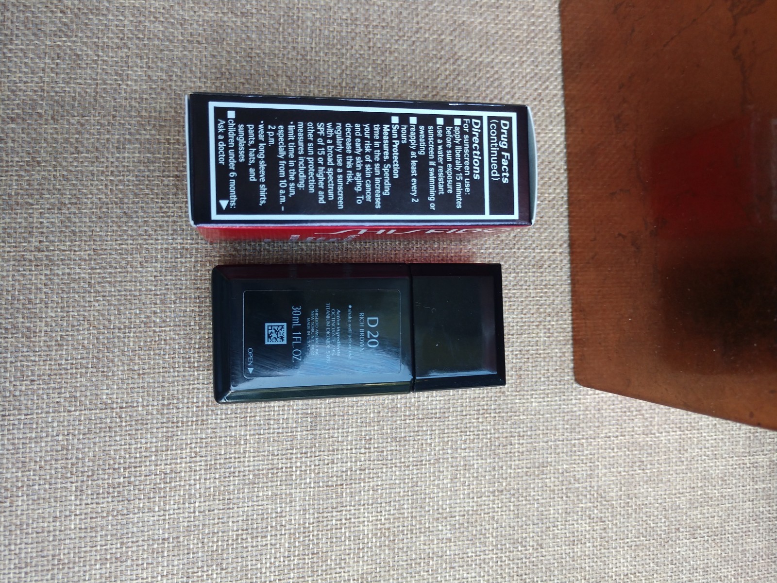 Shiseido Perfect Refining Foundation SPF 15 ~ D20 Rich Brown (med deep)1 oz BNIB
