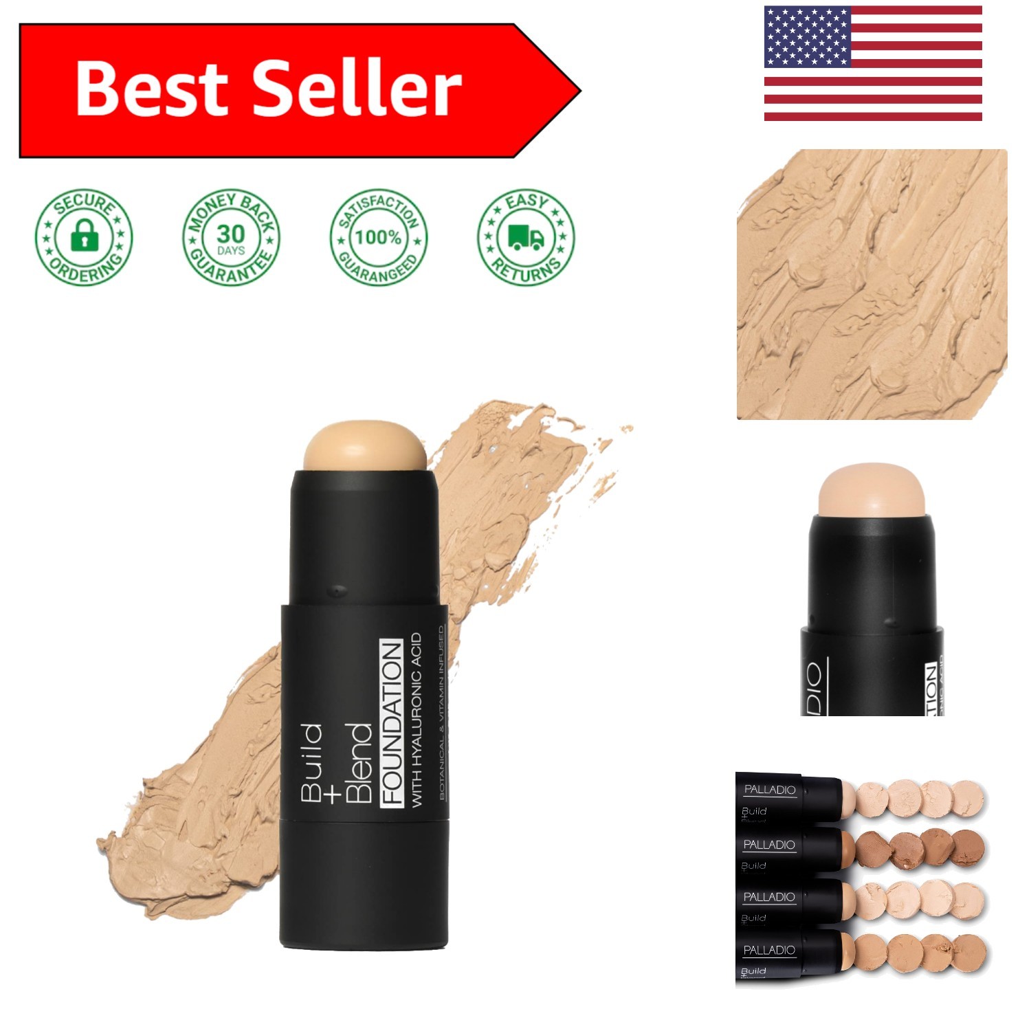Creamy Foundation Stick in Natural Beige – Seamless Finish with Hydrating Care