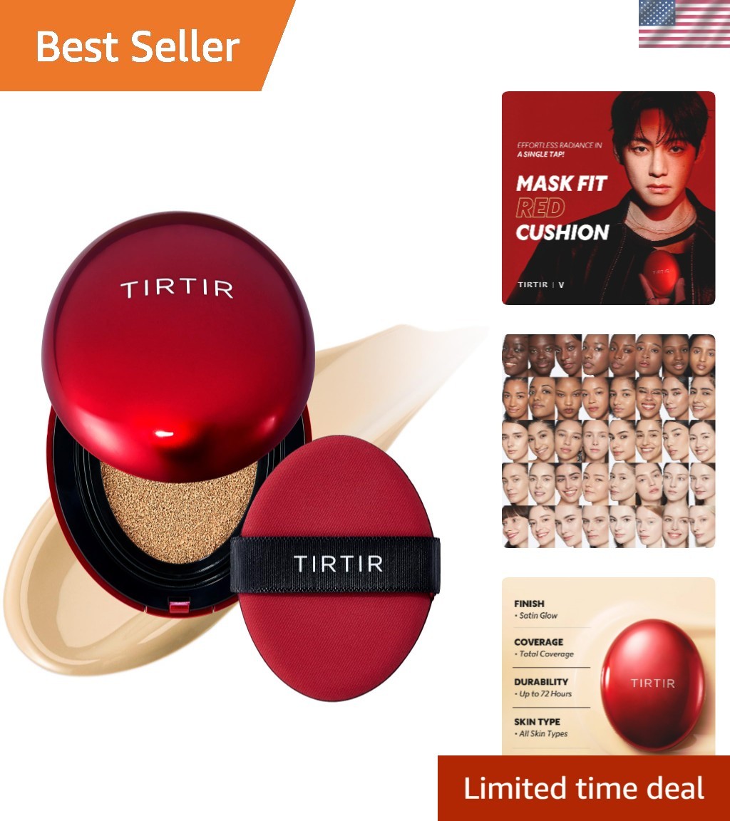Korean Mask Fit Red Cushion Foundation | Full Coverage, Satin Glow, 0.63 Fl Oz
