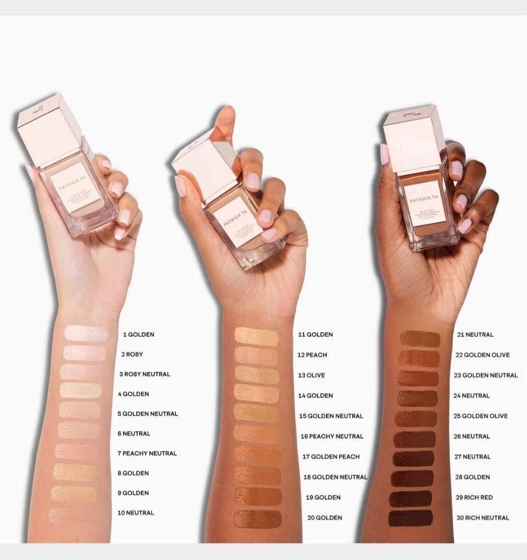 Patrick TA Hydra-Luxe Perfecting Foundation 21 Neutral Dark Skin 1oz/30ml