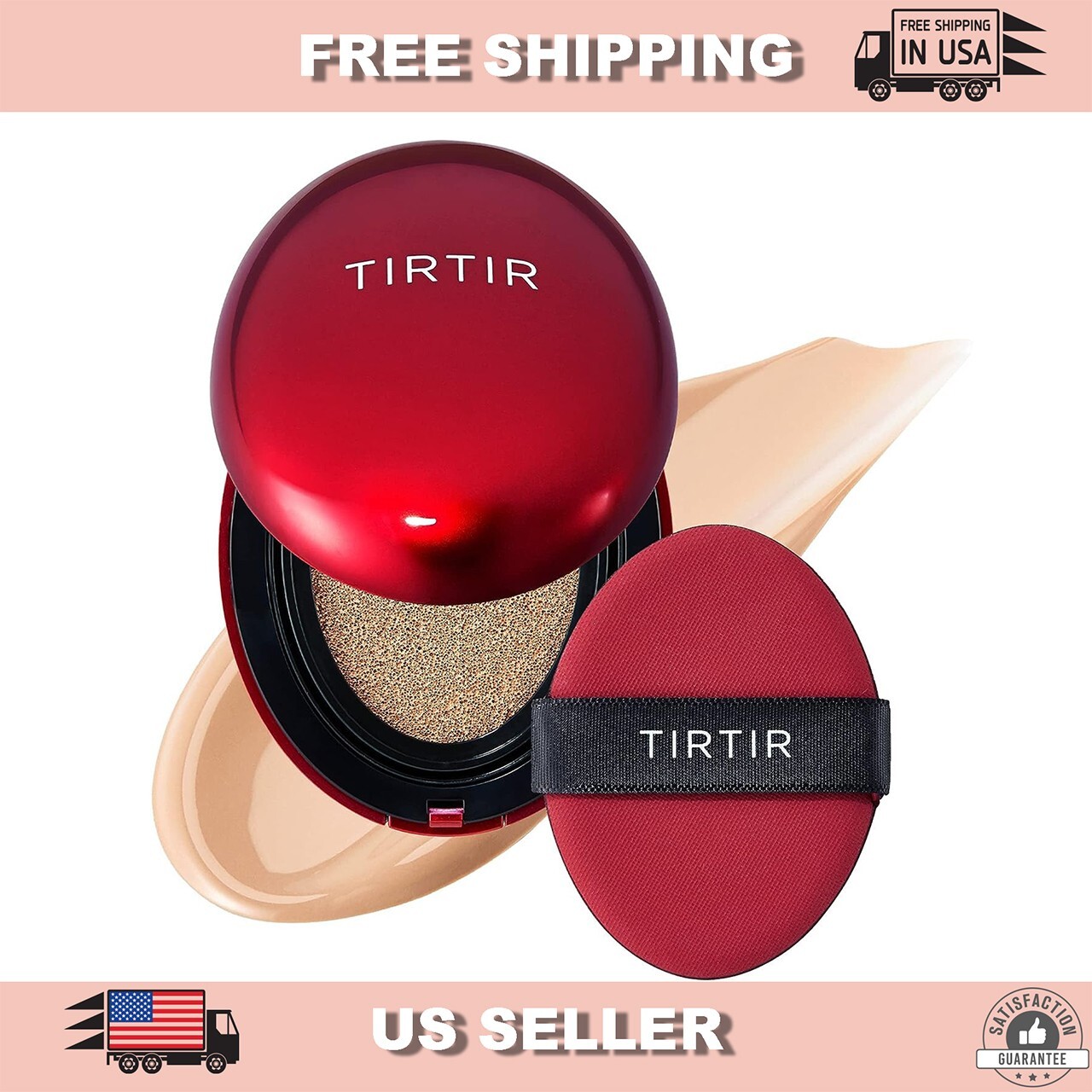 TIRTIR Mask Fit Red Cushion Foundation 23N SAND SPF 40 [KOREAN US SELLER]