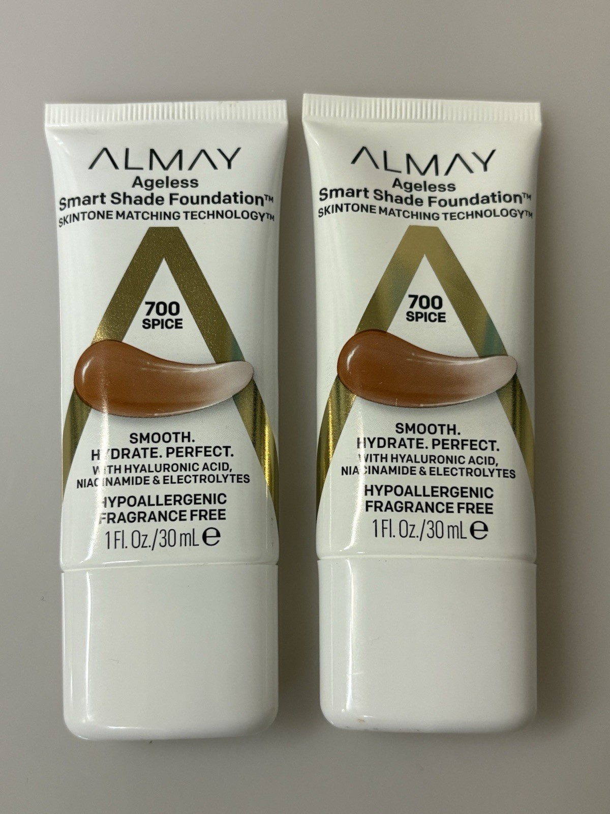 2pk- Almay Ageless Smart Shade Foundation 1 fl oz 700 Spice BRAND NEW SEALED