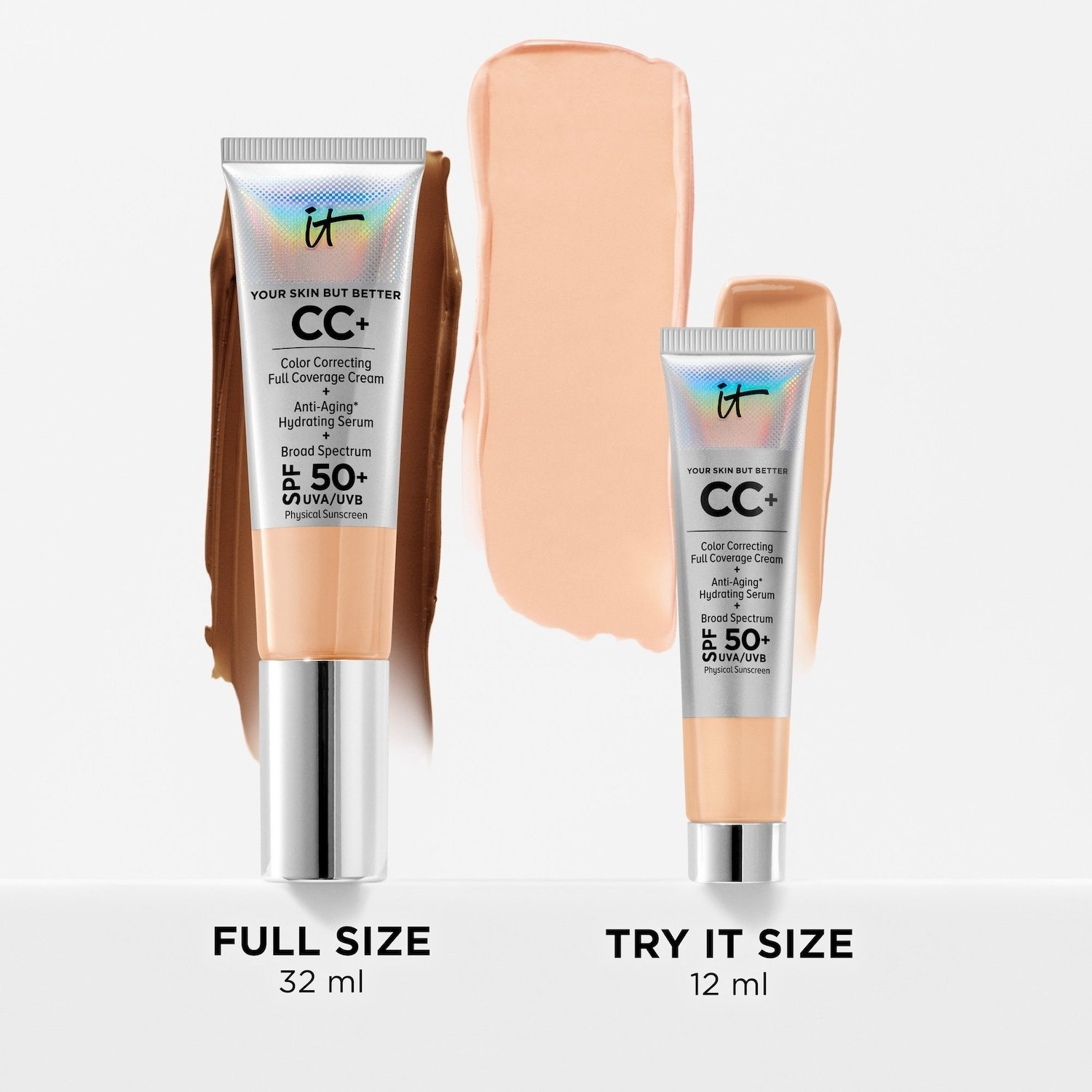 IT Cosmetics Authentic Mini CC+ Cream Full Coverage Foundation 0.4 oz 30 shades