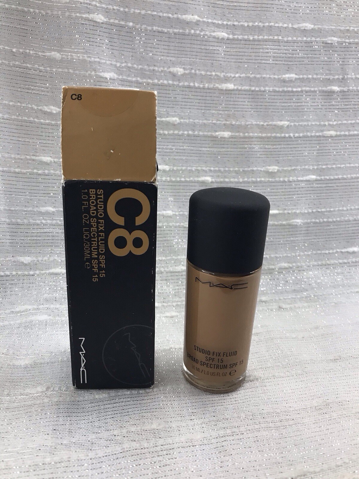 MAC Studio Fix Fluid Foundation SPF15 Shade C8 Full Size 30ml / 1oz New In Box