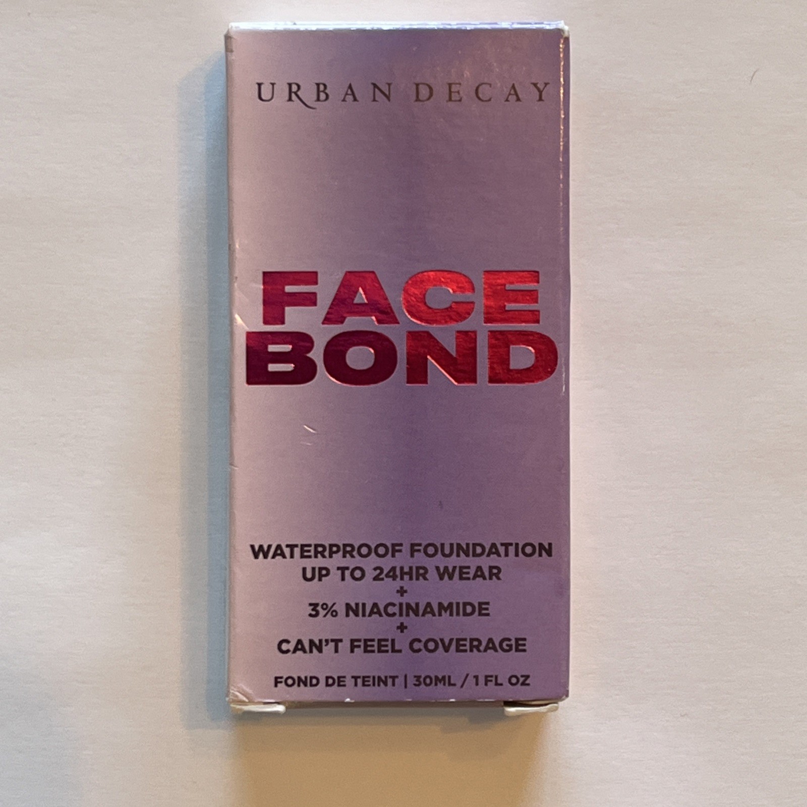 Urban Decay Face Bond Waterproof Foundation in Fair Neutral 2 Full Size BNIB