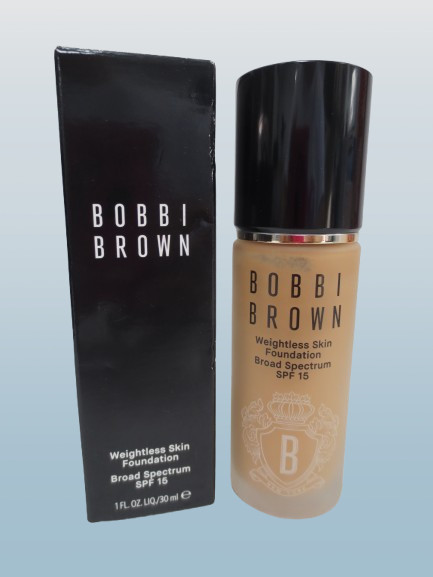 BOBBI BROWN WEIGHTLESS SKIN FOUNDATION SPF15 N-060 NEUTRAL HONEY 1 OZ BOXED