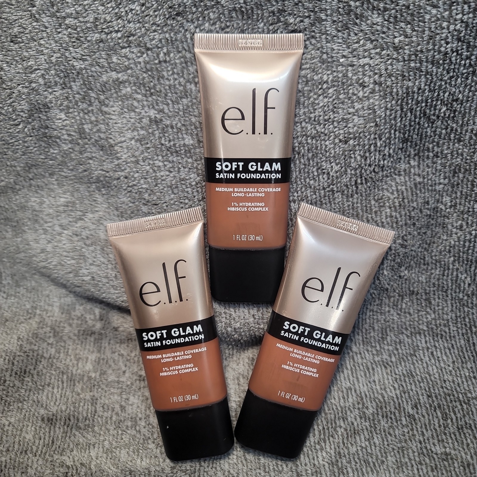 ELF Soft Glam Satin Foundation Shade 61 Rich Cool 1 fl oz 3 Tubes