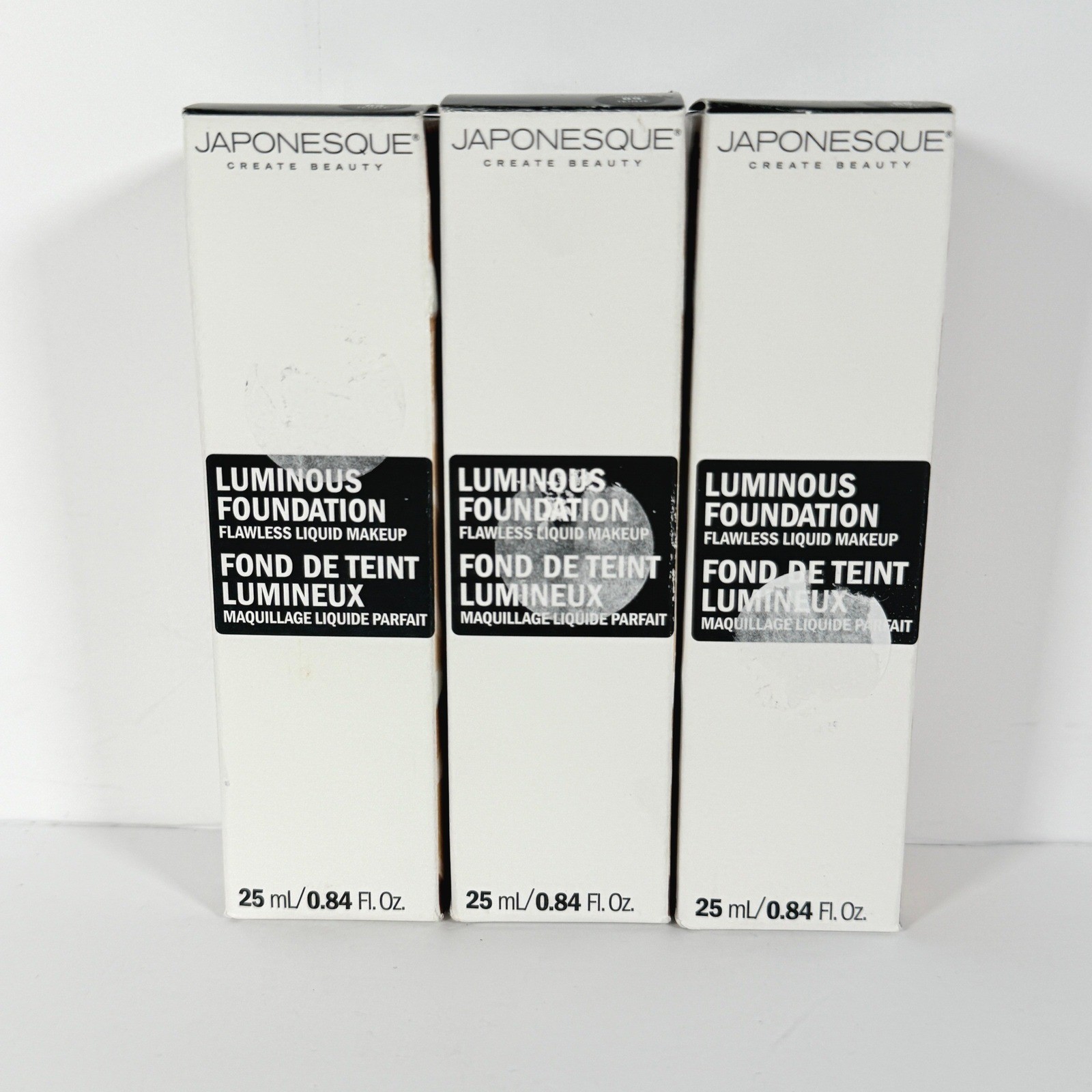 JAPONESQUE NEW Luminous Foundation Flawless Liquid Makeup Shade 09 3 Pack