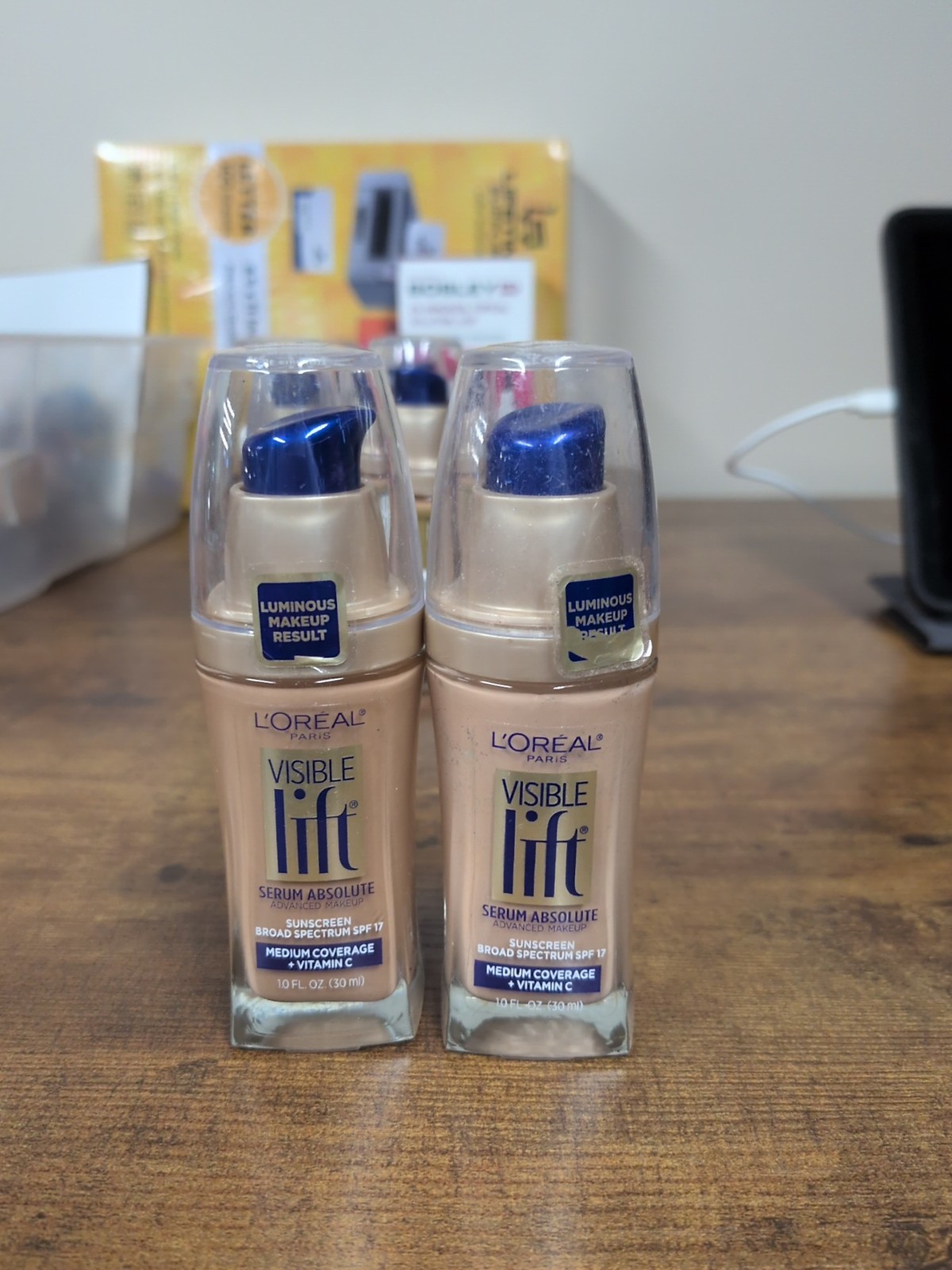 L’Oreal Visible Lift Serum Absolute Foundation 145 Classic Ivory 2 bottles New!