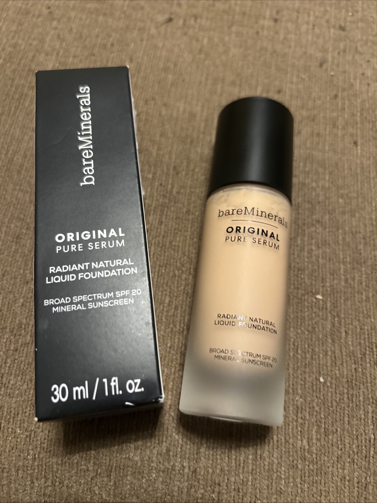 BareMinerals 0riginal Pure Serum Liquid Foundation SPF20 2 Light Cool 2.5 New