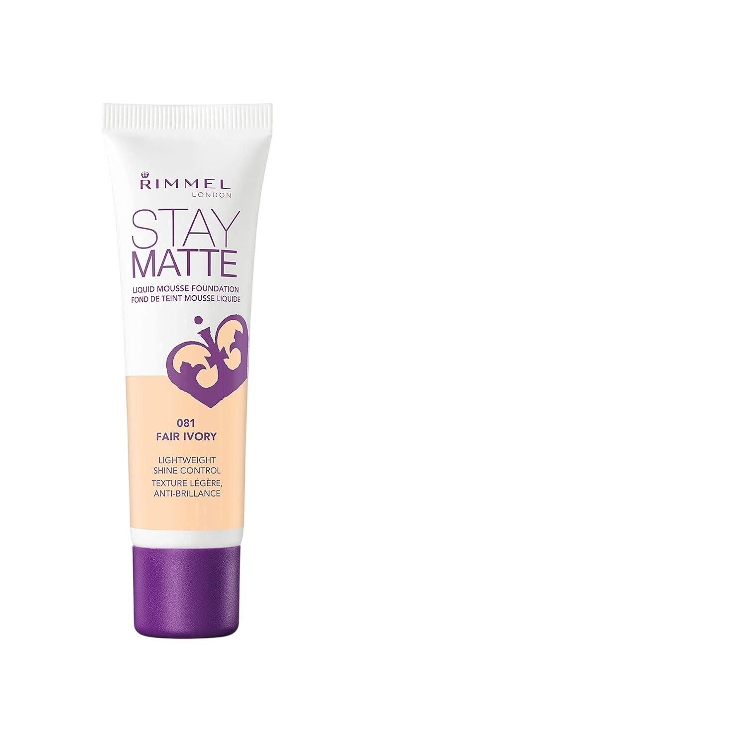 Rimmel London 081 Fair Ivory Stay Matte Foundation Liquid Mousse 1 fl oz NEW