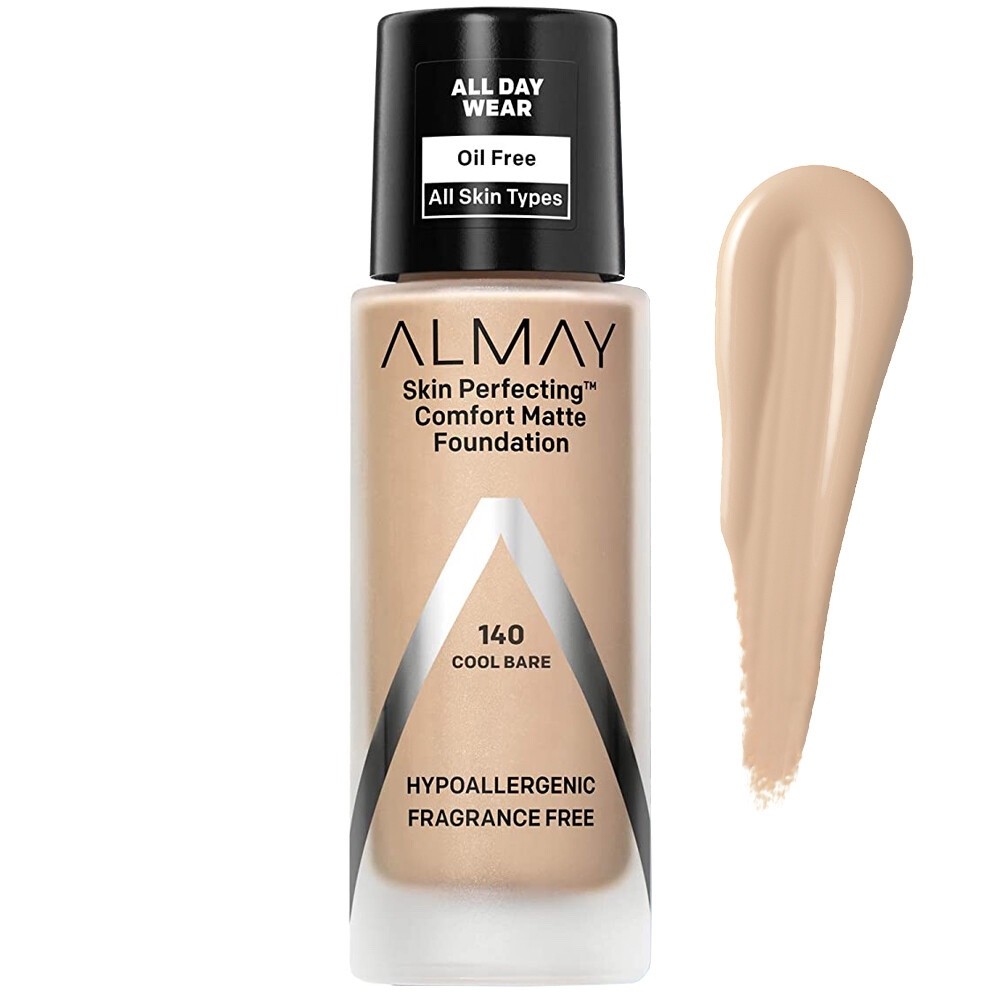 2X Almay Skin Perfecting Comfort Matte Foundation #140 Cool Bare SEALED