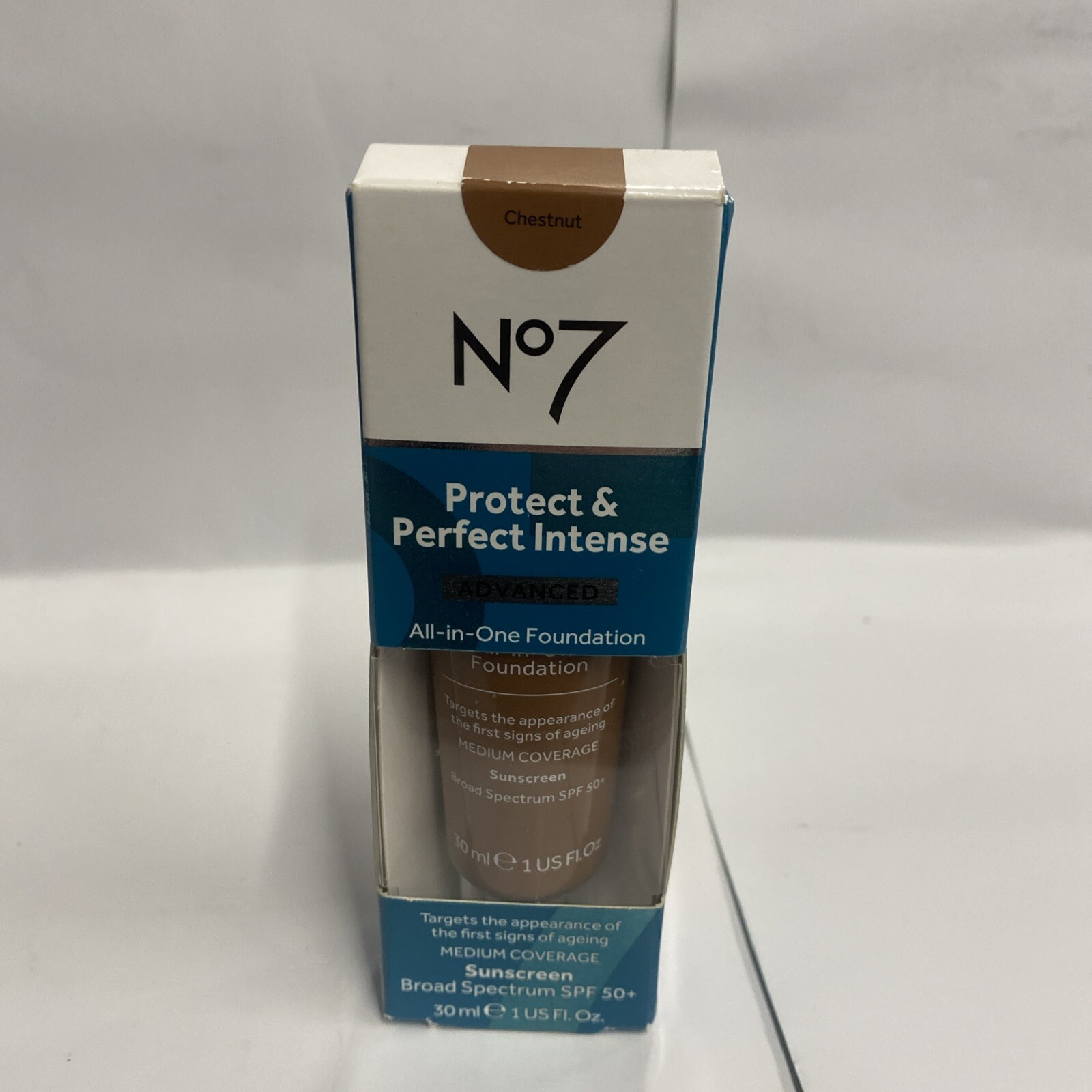 No7 Protect & Perfect Advanced All in One Foundation SPF 50 – Chestnut Exp: Read