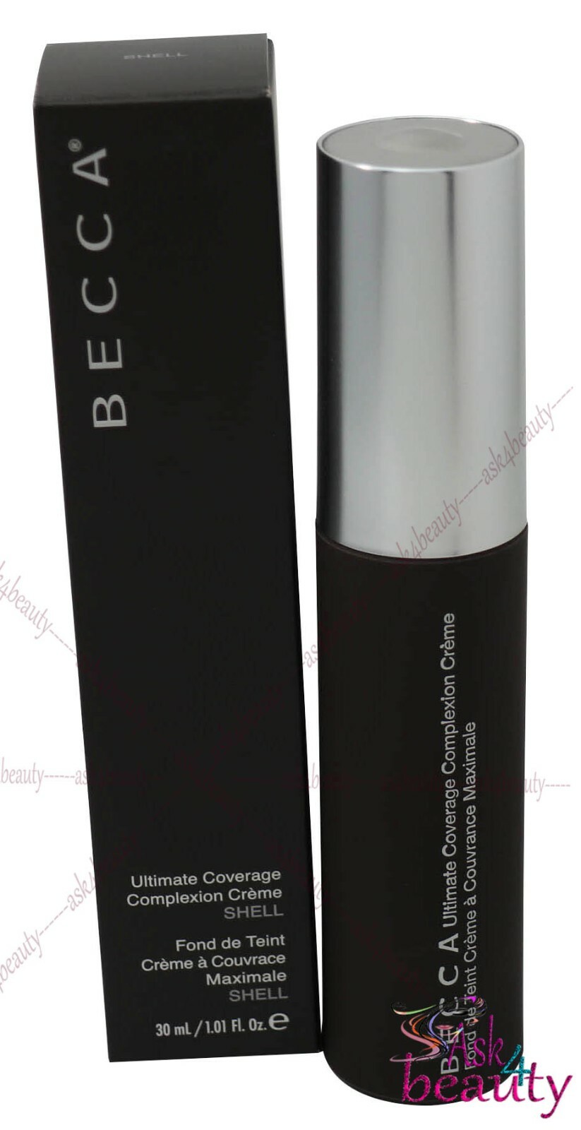 BECCA Ultimate Coverage Complexion Creme Foundation 1oz / 30ml Shell New In Box